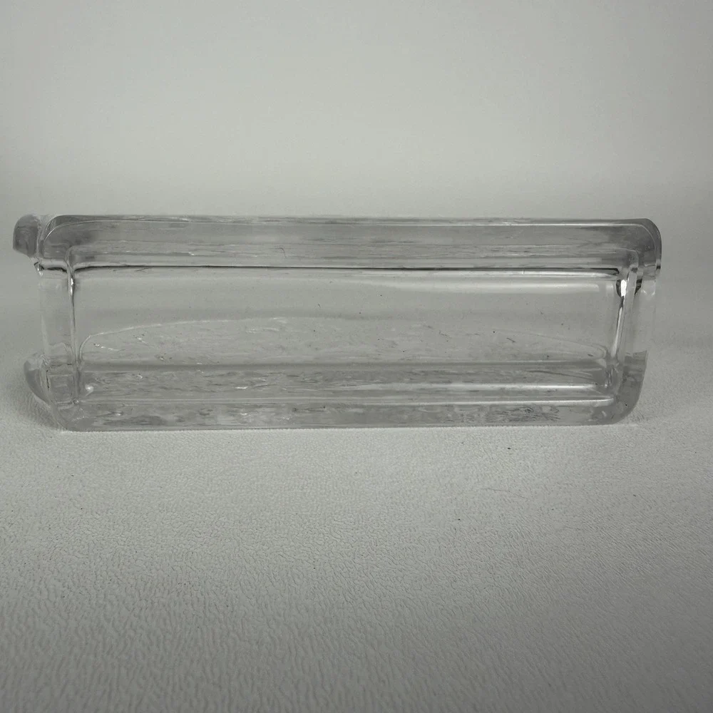 Princess House Fantasia Napkin Holder Clear Crystal Glass Poinsettias Vintage